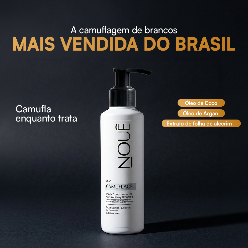 Tonalizante Camuflage Gray 140ml - Para Grisalhas