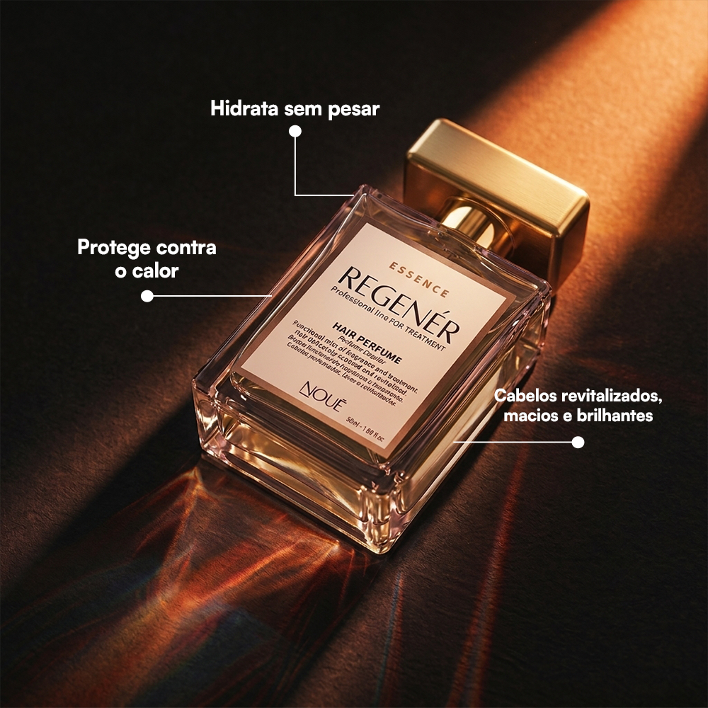 Perfume Regenér: hidrata sem pesar, protege contra o calor e deixa os cabelos revitalizados
