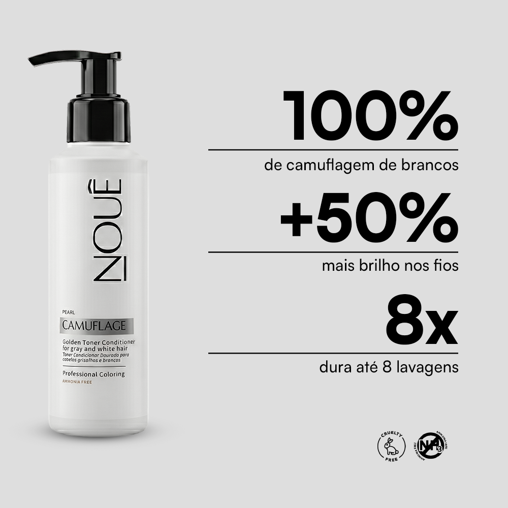 Tonalizante Camuflage Pérola 140ml (PARA CABELOS 100% BRANCOS)