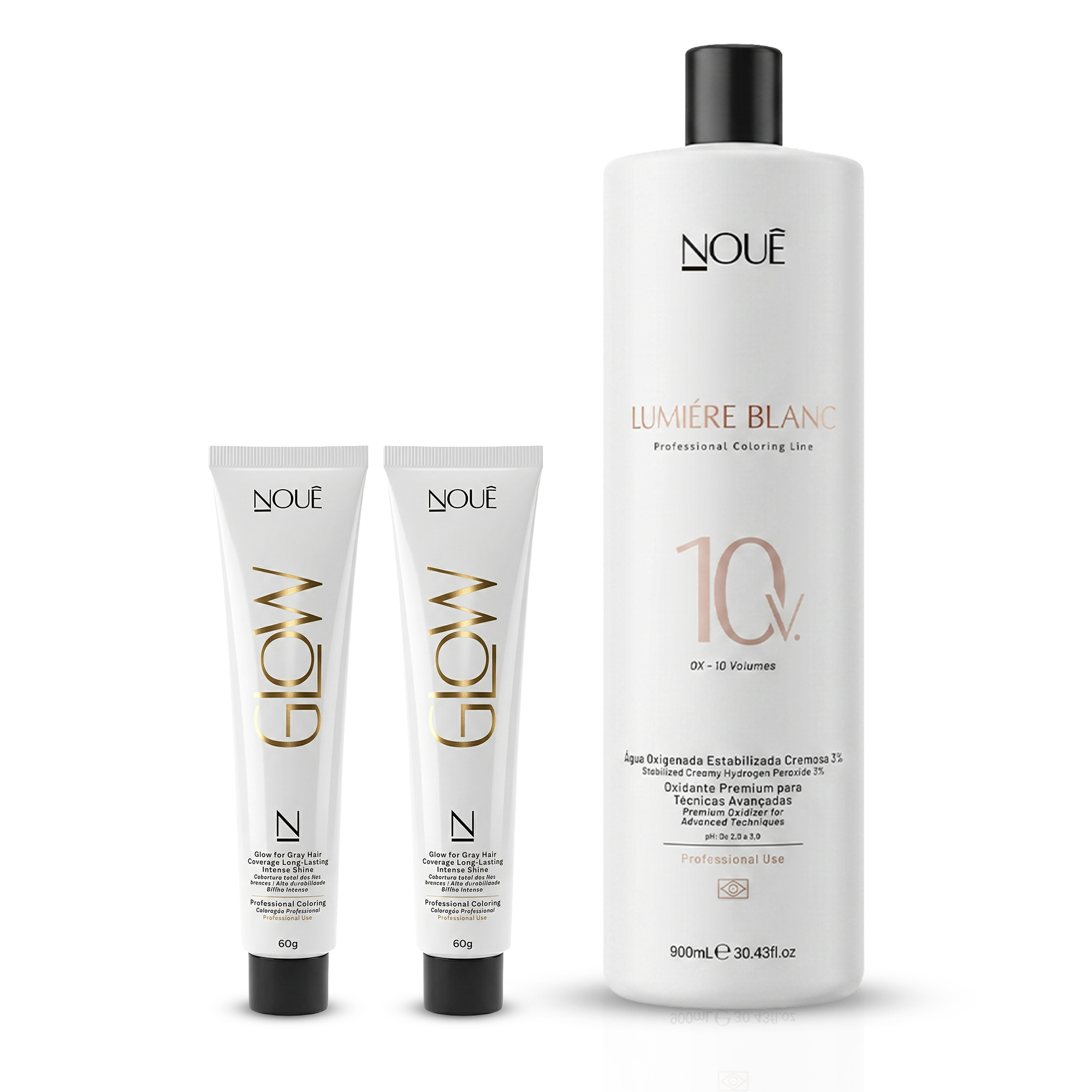 2 Colorações Glow + 1 Água Oxigenada