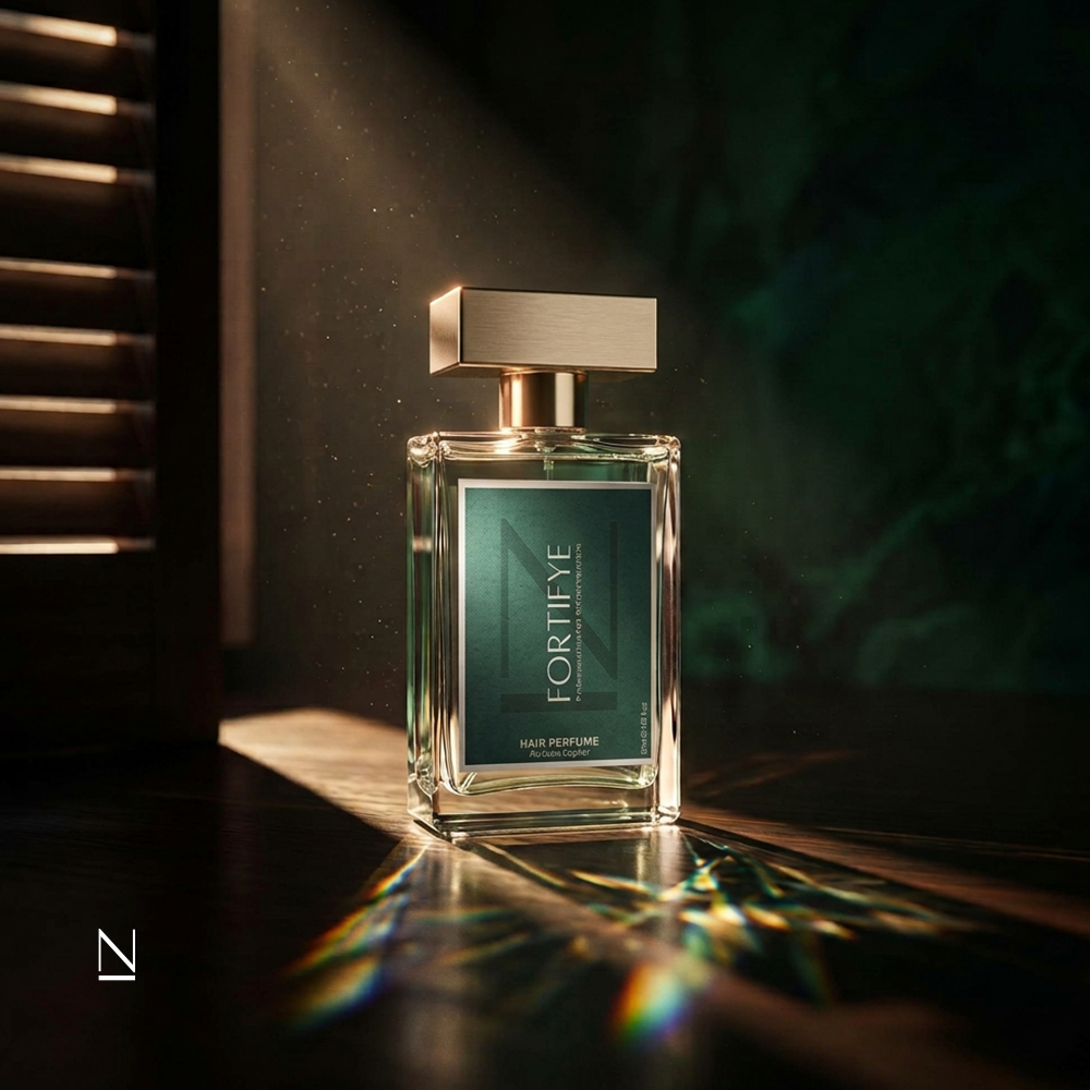 Hair Perfume Fortifye 50ml sob a luz da janela
