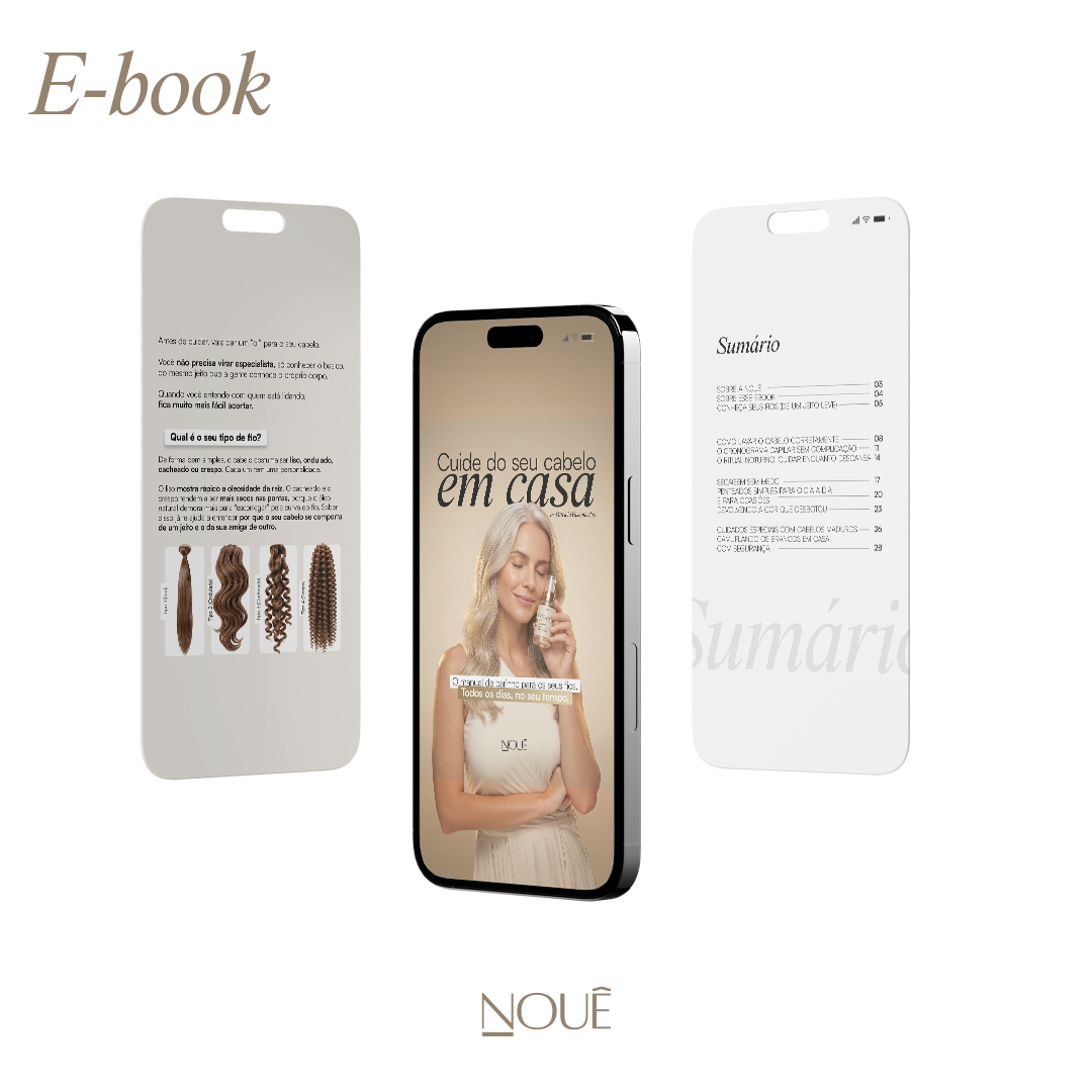 E-book Aprenda a cuidar do seu cabelo em casa.