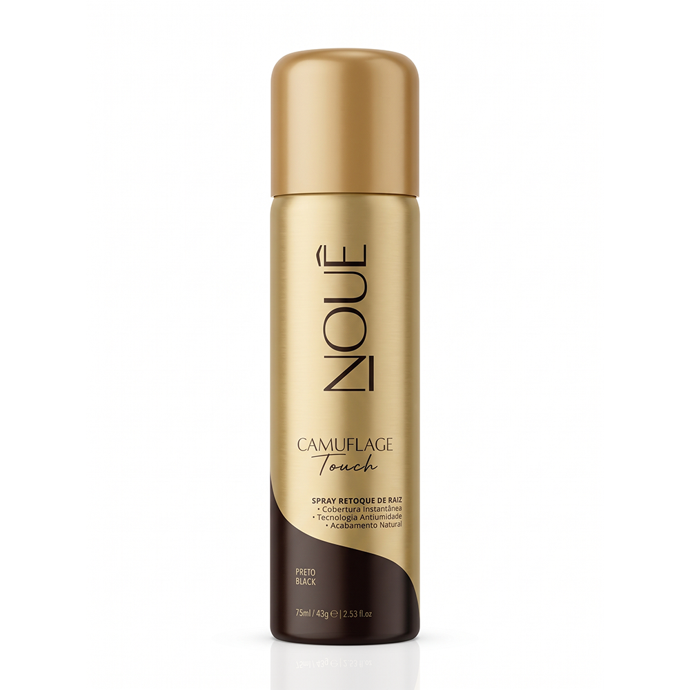 Camuflage Touch Preto 75ml, spray retoque de raiz Nouê