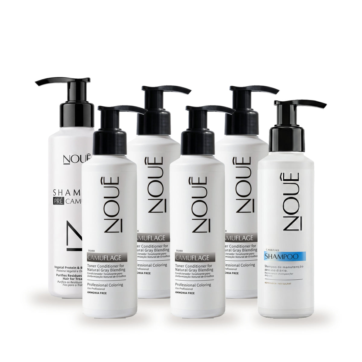 Kit Black Ritual Silver: 4 Camuflage Silver, Shampoo Pré e Shampoo Pós #Tom do Camuflage_Silver