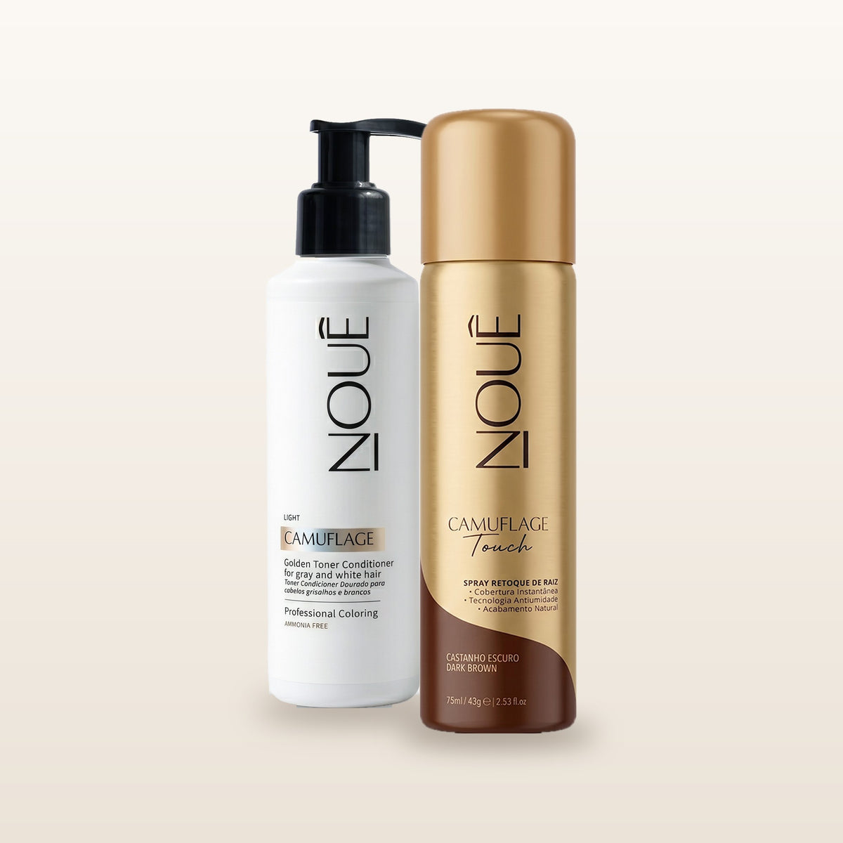 Kit da Live: Tonalizante Camuflage Light 140ml + Camuflage Touch Castanho Escuro 75ml