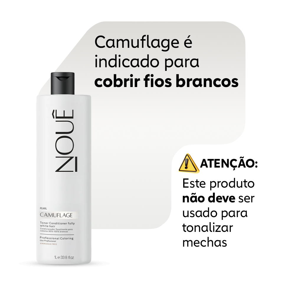 Tonalizante Camuflage Perola 1L (PARA CABELOS 100% BRANCOS)