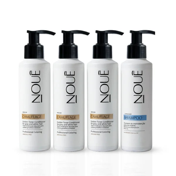 Tonalizantes Camuflage e o shampoo da Nouê