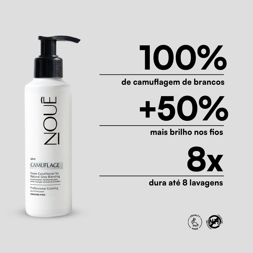 Tonalizante Camuflage Gray 140ml - Para Grisalhas