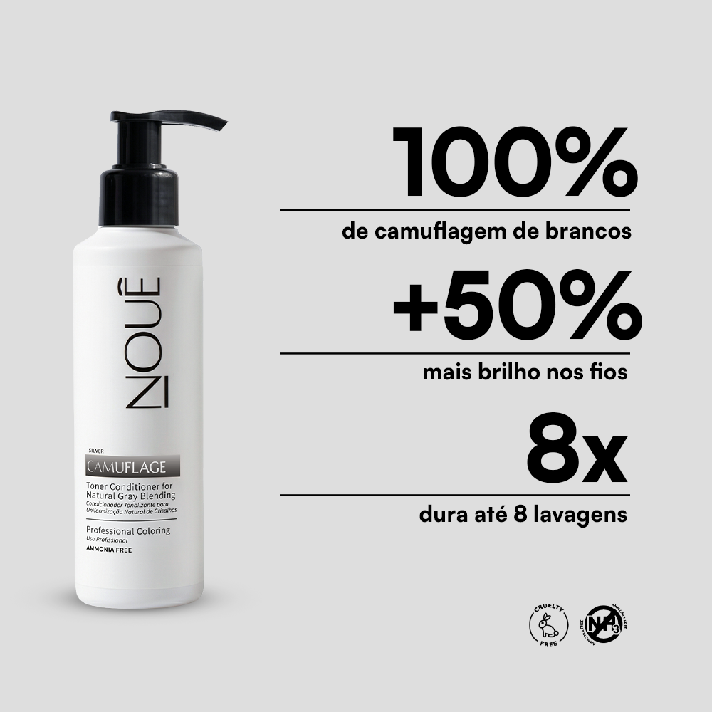 Tonalizante Camuflage Silver 140ml - Para Grisalhas