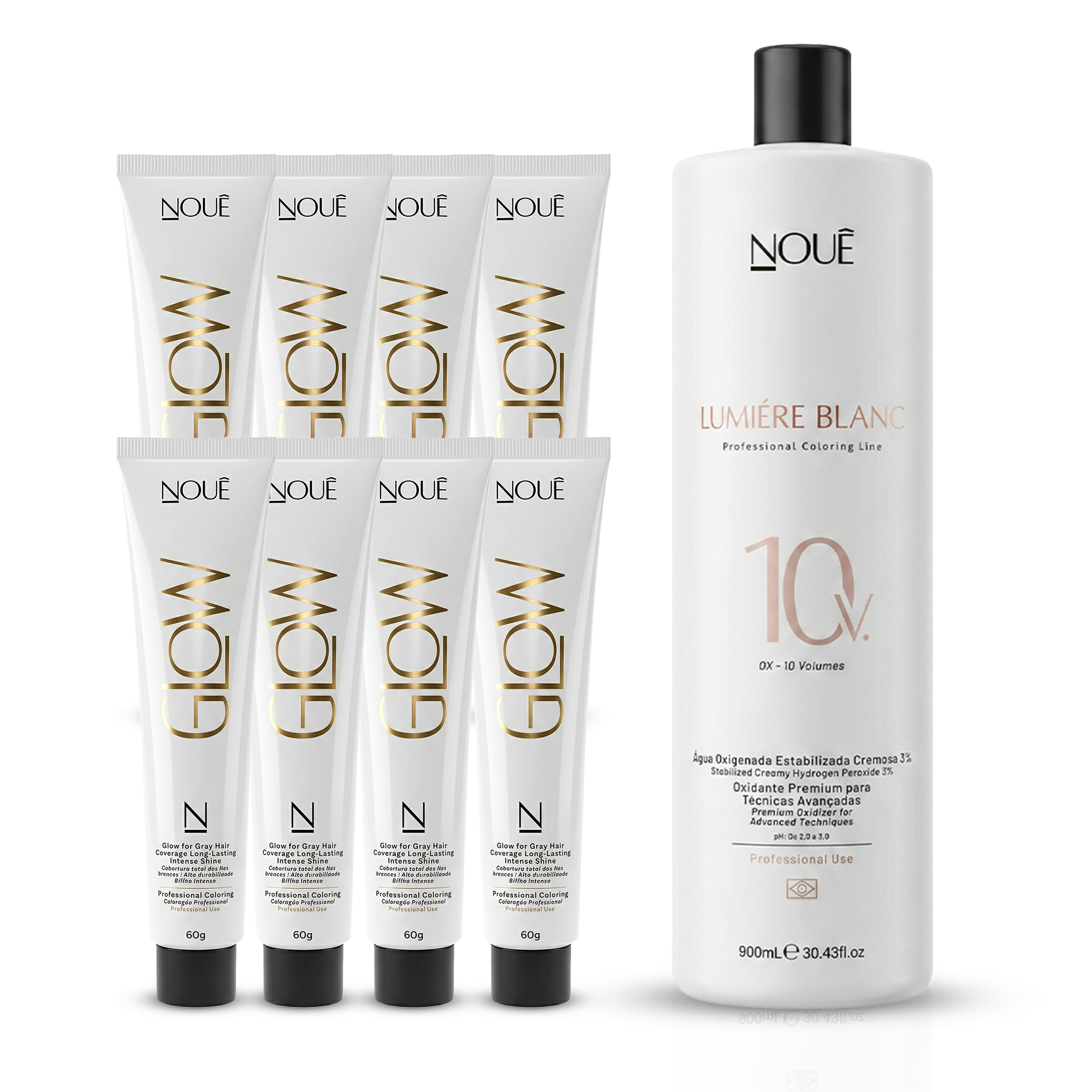 8 Colorações Glow + 3 Águas Oxigenadas