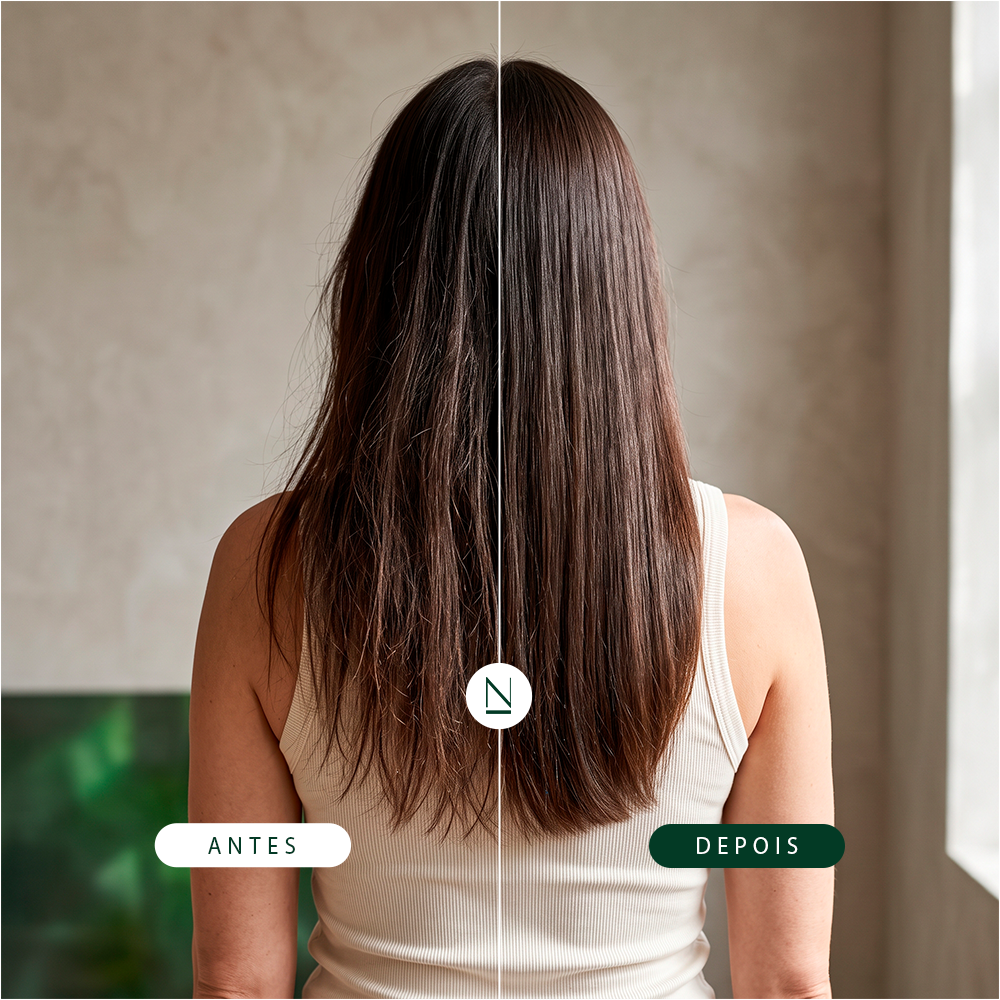 Antes e depois do Sealing Oil Fortifye