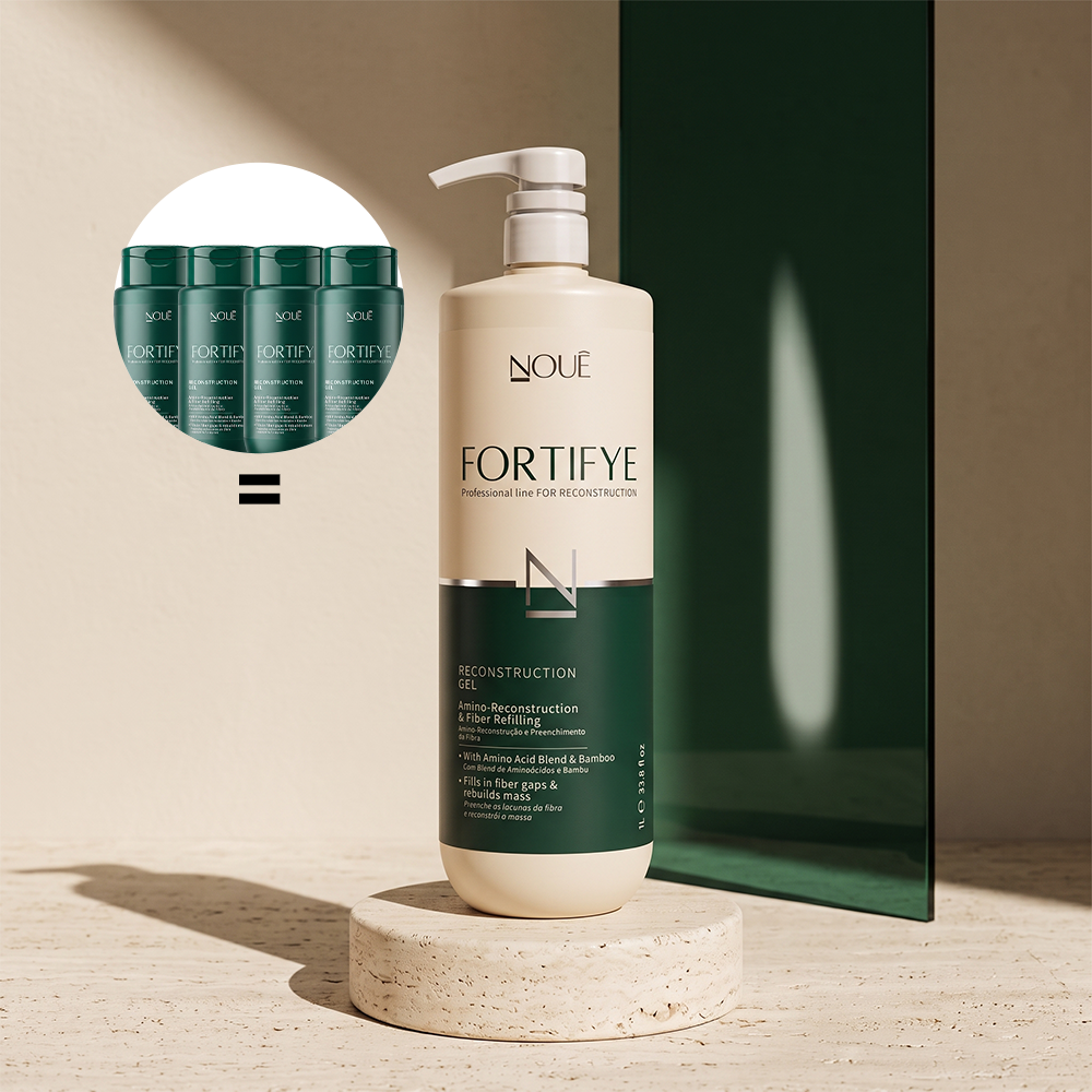 Gel Reconstrutor Fortifye 1L equivale a quatro bisnagas de 250ml
