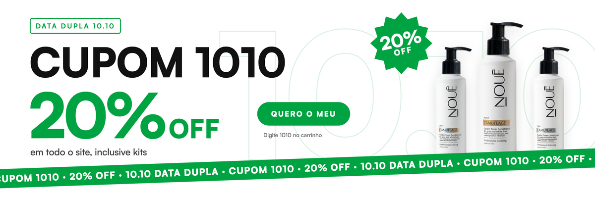 Cupom 1010: 20% OFF em todo o site da Nouê