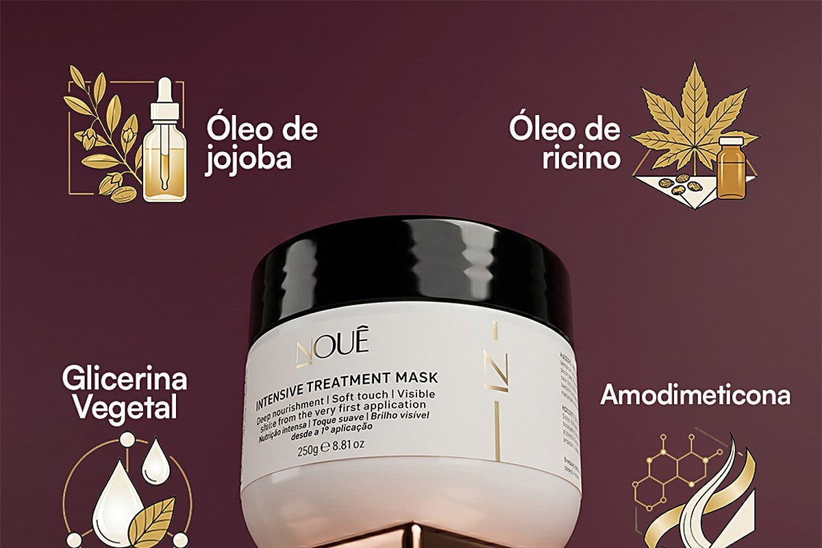 Produtos de cuidado capilar em bancada