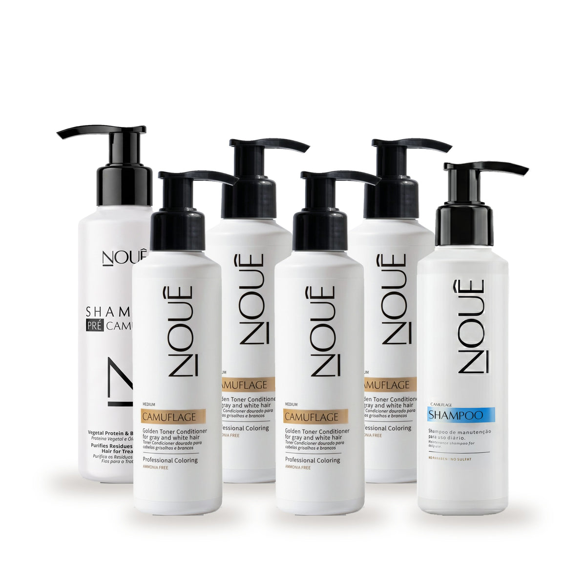 Kit Black Ritual Medium: 4 Camuflage Medium, Shampoo Pré e Shampoo Pós #Tom do Camuflage_Medium