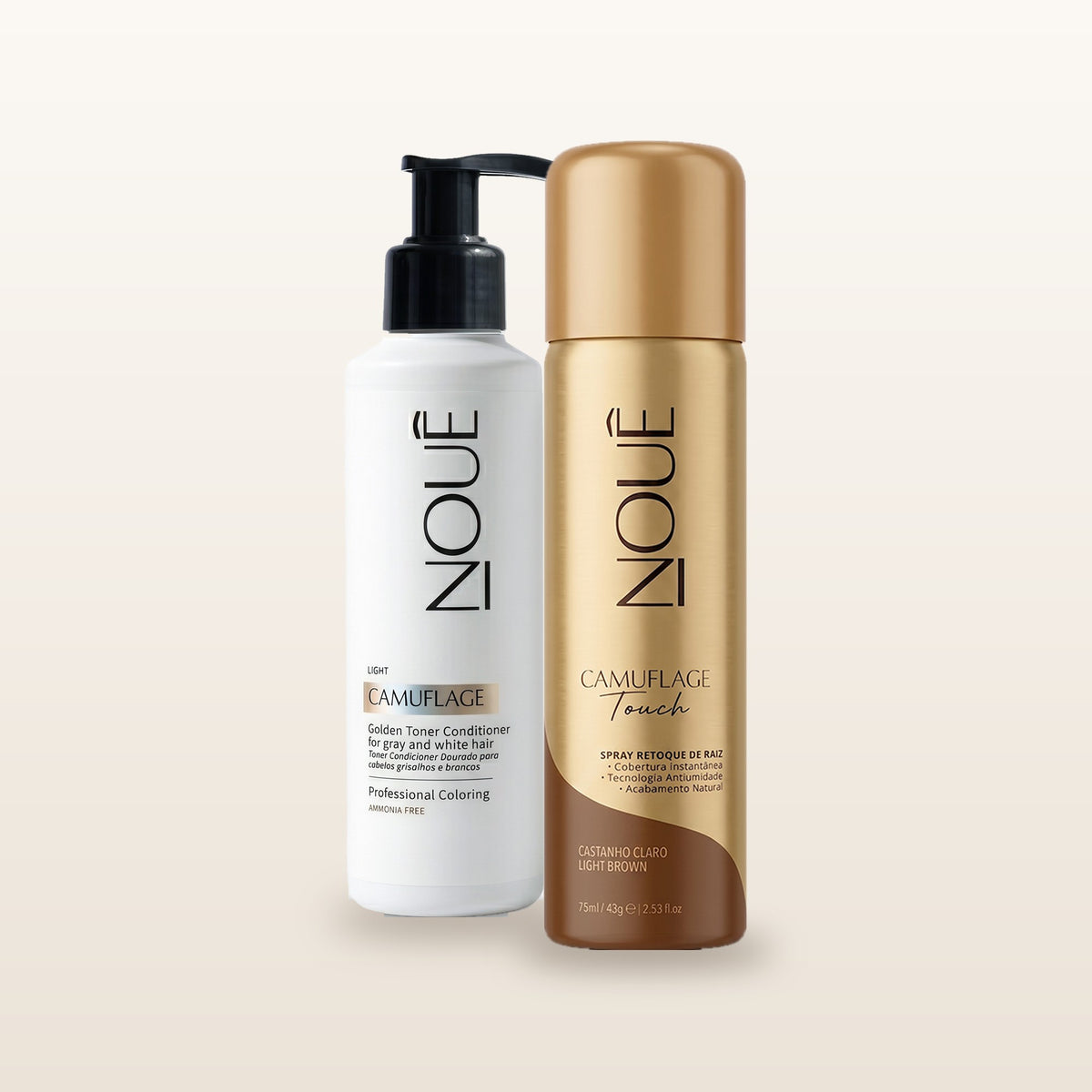 Kit da Live: Tonalizante Camuflage Light 140ml + Camuflage Touch Castanho Claro 75ml