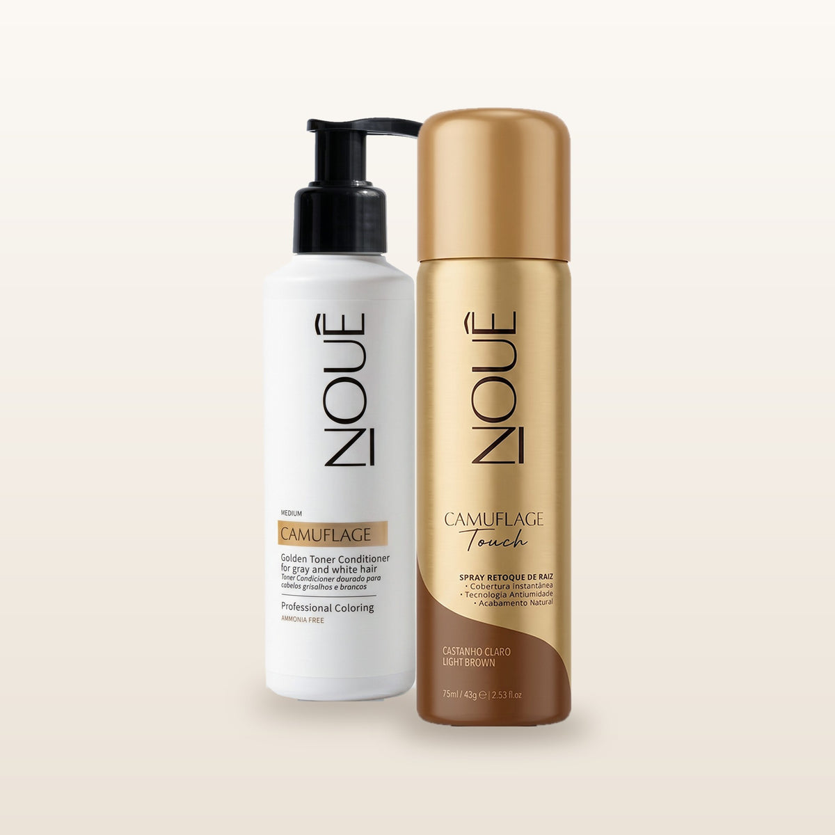 Kit da Live: Tonalizante Camuflage Medium 140ml + Camuflage Touch Castanho Claro 75ml
