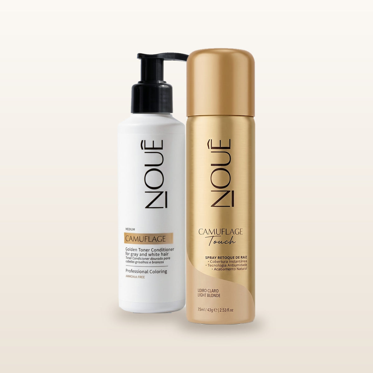 Kit da Live: Tonalizante Camuflage Medium 140ml + Camuflage Touch Loiro Claro 75ml