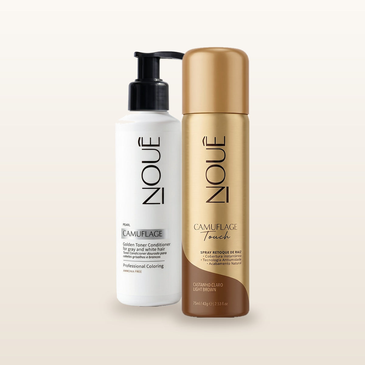 Kit da Live: Tonalizante Camuflage Pérola 140ml + Camuflage Touch Castanho Claro 75ml