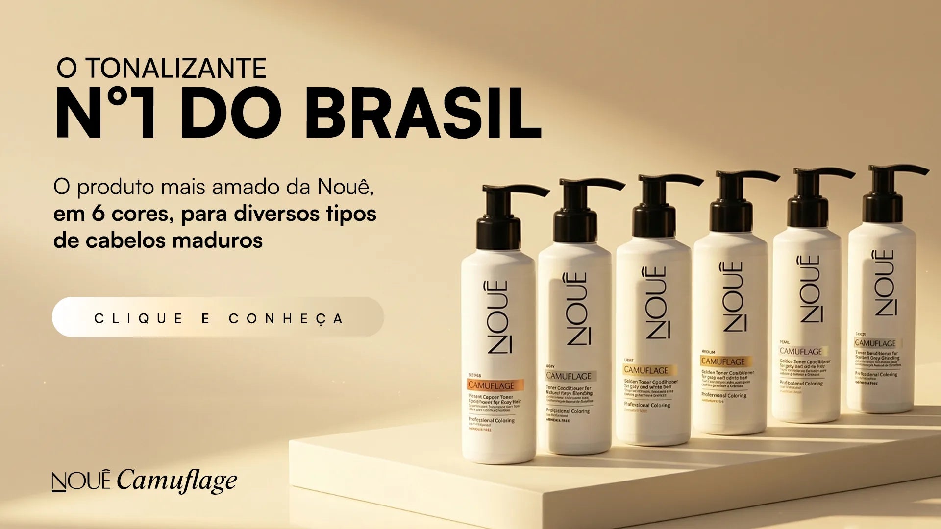 Nouê Camuflage: o tonalizante nº1 do Brasil, em 6 cores para cabelos maduros